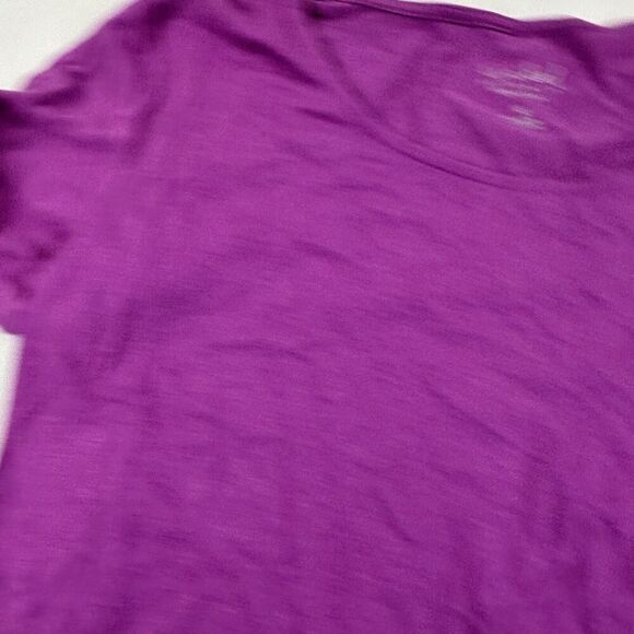 NWT Isabel Maternity by Ingrid & Isabel Purple Slit Tie Sleeve T-Shirt Blouse XS - Picture 5 of 9